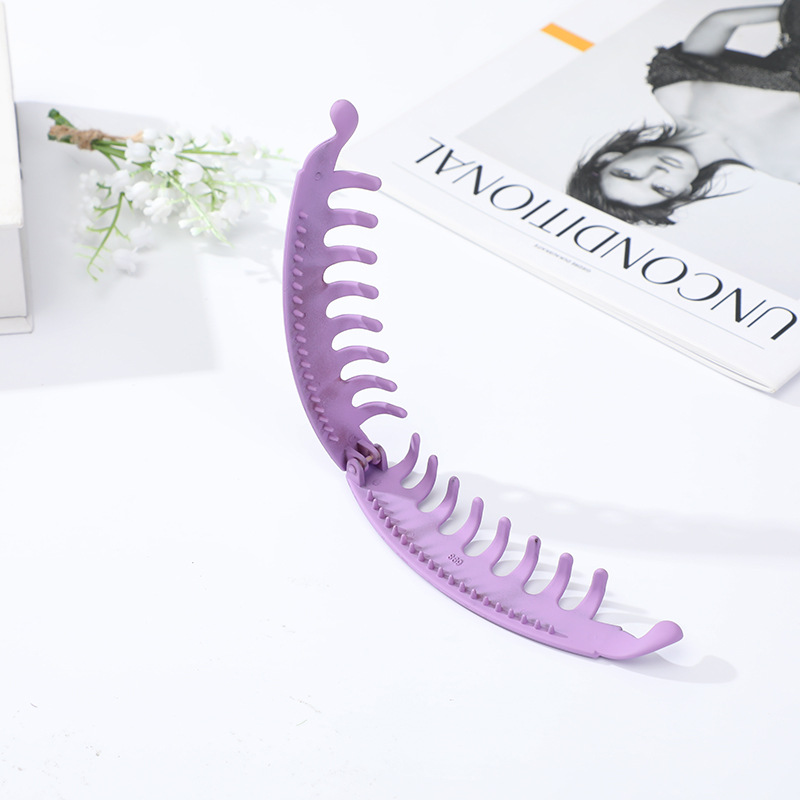 FFR Dark Matte Texture Color Barrettes Head Clip Temperament Color Banana Barrettes Barrettes Banana Hairpin