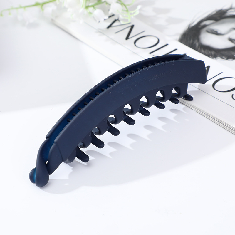 FFR Dark Matte Texture Color Barrettes Head Clip Temperament Color Banana Barrettes Barrettes Banana Hairpin