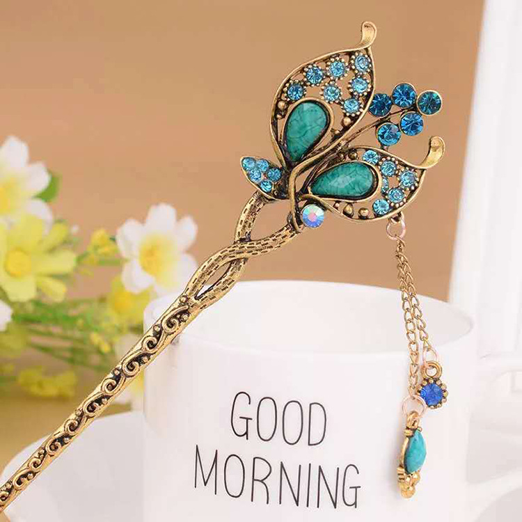 Retro Style Hairpin Hairpin Alloy Hairpin Updo Ethnic Style Tassel Hair Accessories Hairpin