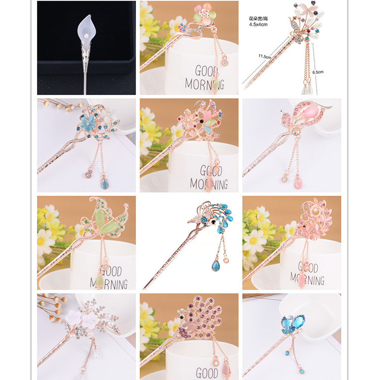 Retro Style Hairpin Hairpin Alloy Hairpin Updo Ethnic Style Tassel Hair Accessories Hairpin