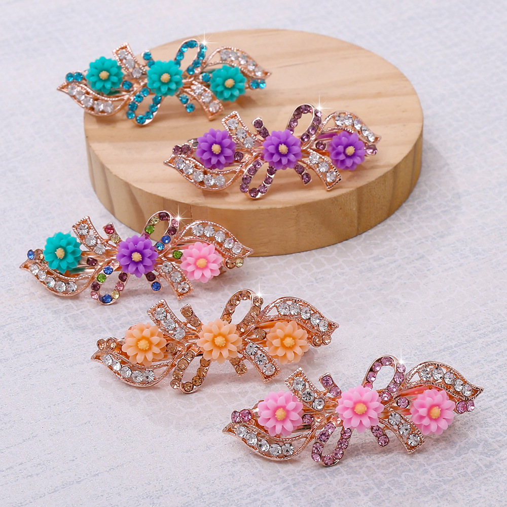  Hairpin Headdress Women&#039;s All-Match Small Top Clip Hair Clip Ponytail Clip Hair Accessories Wholesale Rose Hairpin