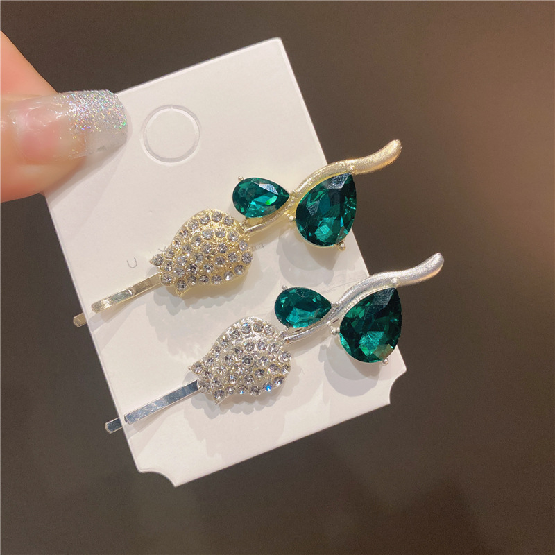Rose Barrettes Women&#039;s Side Clip Head Clip Bang Hairpin Internet Celebrity 2021new Barrettes Headdress Rose Hairpin