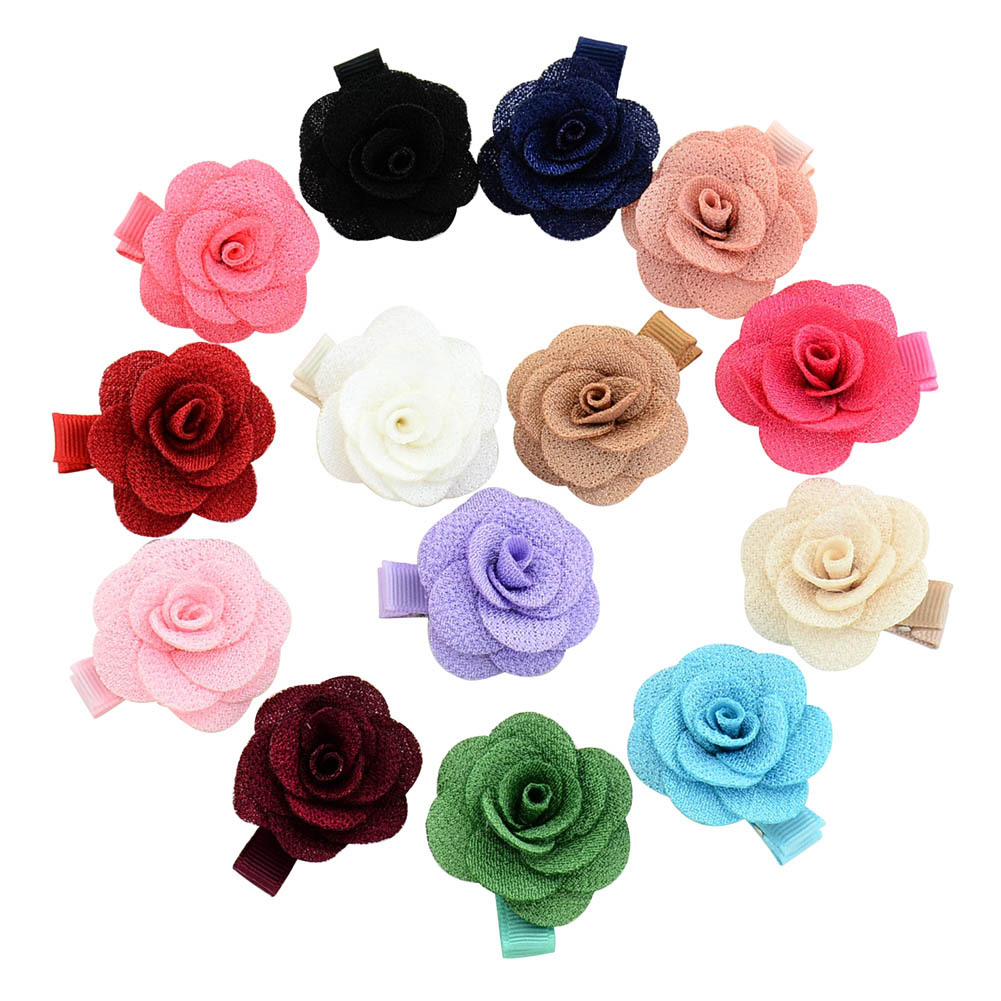 Woolen Camellia Woolen Rose DIY Korean Bud Hairpin Material Children&#039;s Flower Hairpin 803 Rose Hairpin
