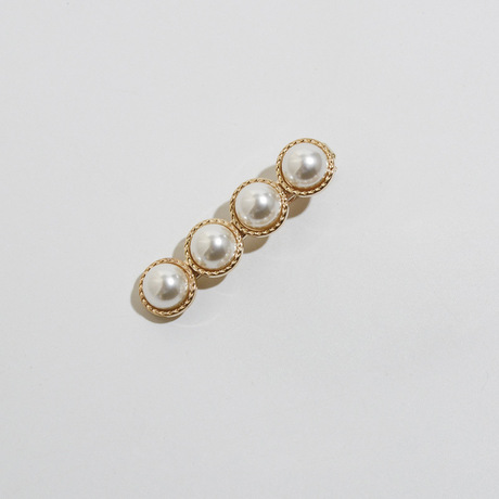 New south Korean INS web celebrity size pearl hairpin bangs clip girls elegant joker gold duck mouth clip tiara