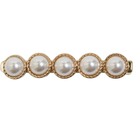 New south Korean INS web celebrity size pearl hairpin bangs clip girls elegant joker gold duck mouth clip tiara