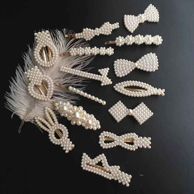 Korean Style New Hyuna Same Style One-Piece Pearl Hairpin Women&#039;s Bangs Internet Celebrity Hairpin Clip Hair Accessories Headdress