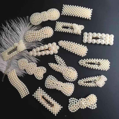 Korean Style New Hyuna Same Style One-Piece Pearl Hairpin Women&#039;s Bangs Internet Celebrity Hairpin Clip Hair Accessories Headdress