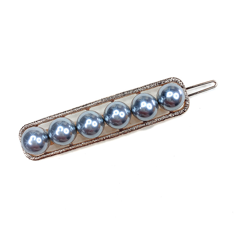 New Korean Style East Gate Travel Elegant Pearl Hairpin Metal Brushed Handmade Clip Adult Jewelry Women