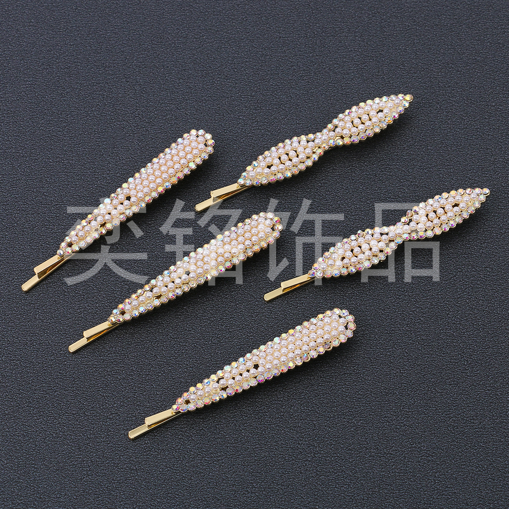 Japan and South Korea Internet Hot Paragraph Pearl Hairpin BB Clip Bobby Edge Clip Cropped Hair Clip liu hai jia Hair Accessories Hairpin Clip