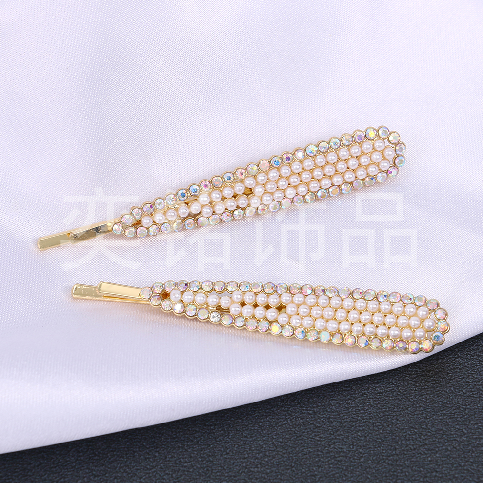 Japan and South Korea Internet Hot Paragraph Pearl Hairpin BB Clip Bobby Edge Clip Cropped Hair Clip liu hai jia Hair Accessories Hairpin Clip