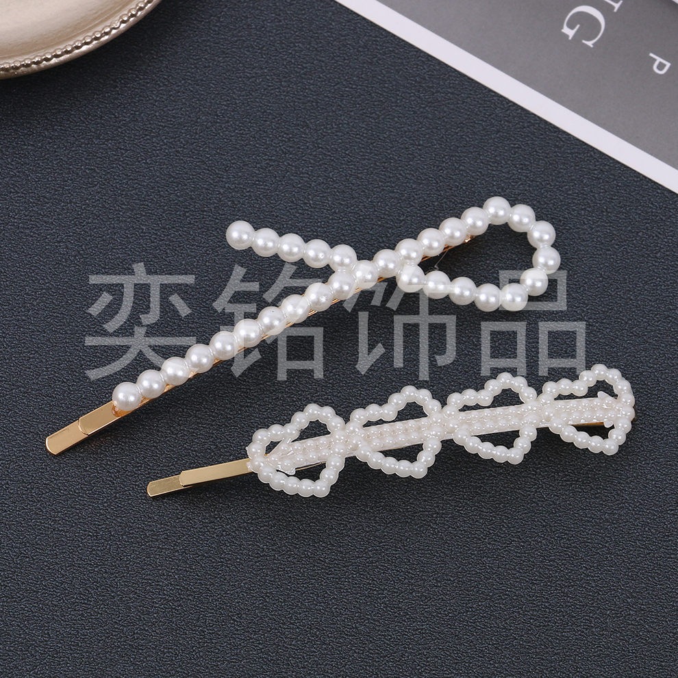 Fairy Headdress Mori Girl Pearl Hairpin Internet Celebrity BB Side Clip Girl Korean Hairpin Bangs Clip Ins Super Hot