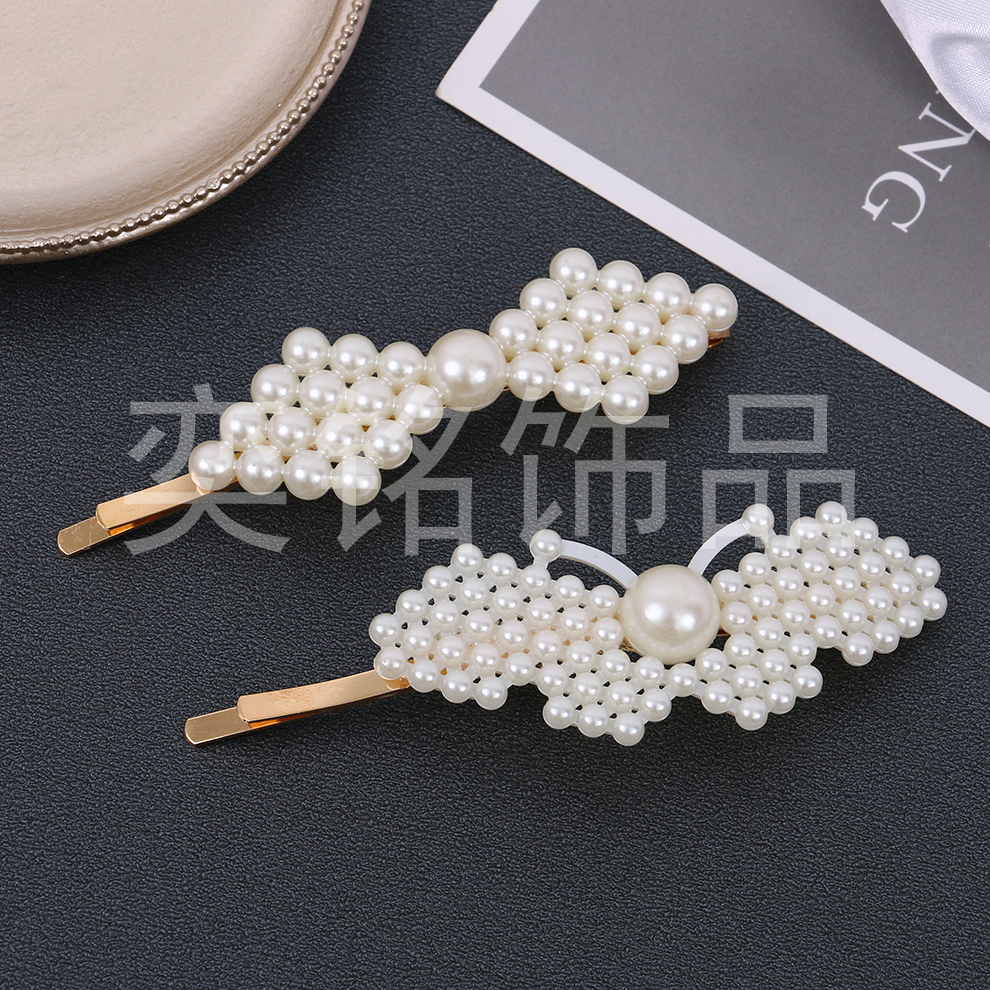 Fairy Headdress Mori Girl Pearl Hairpin Internet Celebrity BB Side Clip Girl Korean Hairpin Bangs Clip Ins Super Hot