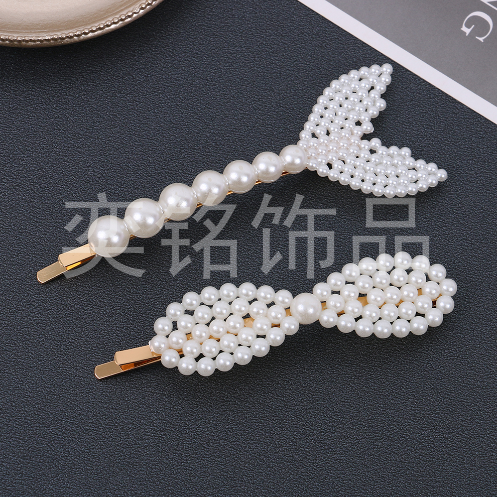 Fairy Headdress Mori Girl Pearl Hairpin Internet Celebrity BB Side Clip Girl Korean Hairpin Bangs Clip Ins Super Hot
