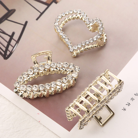Web celebrity pearl hairpin girl half tie clip edge clip hair clip drill small clip new south Korean ins headdress