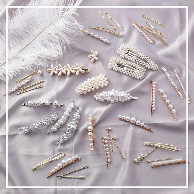 New restoring ancient ways of pearl hairpin Chesapeake edition web celebrity hairpin one word clip ins girl bang clip BB clip adult headdress