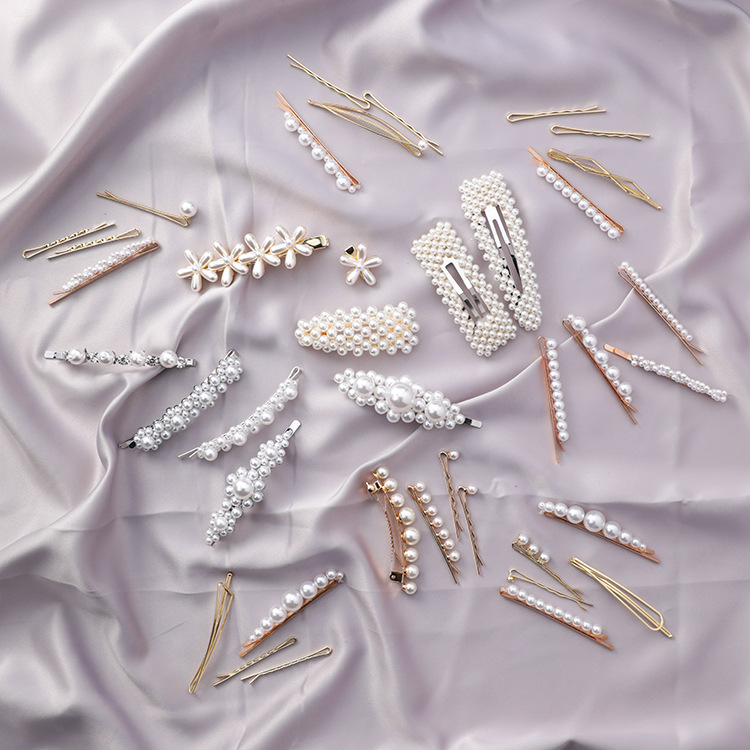 New restoring ancient ways of pearl hairpin Chesapeake edition web celebrity hairpin one word clip ins girl bang clip BB clip adult headdress