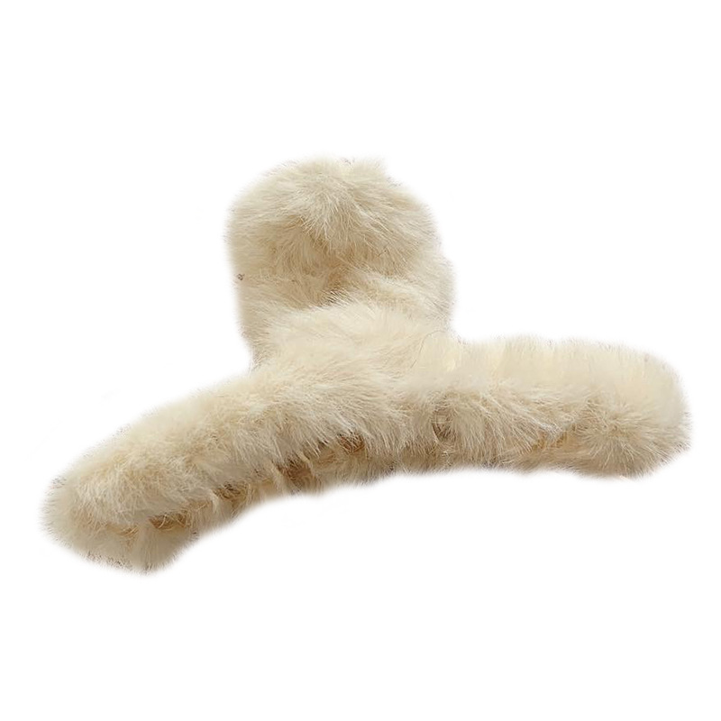  Ins Hairpin Plush Hair Jaw Clip Furry Barrettes Female Korean Style Hair Accessories Autumn and Winter Claw Hairpin