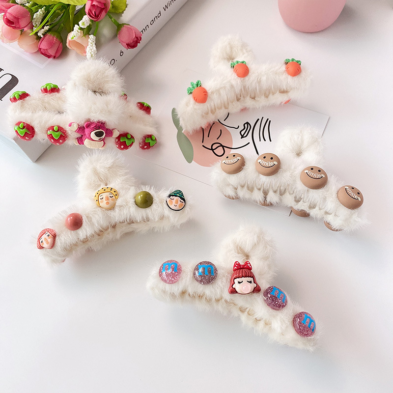 Instafamous Metal Grip Large Back Head Hair Claw Pearl Barrettes Temperament Shark Clip Hair Clip Headdress Claw Hairpin