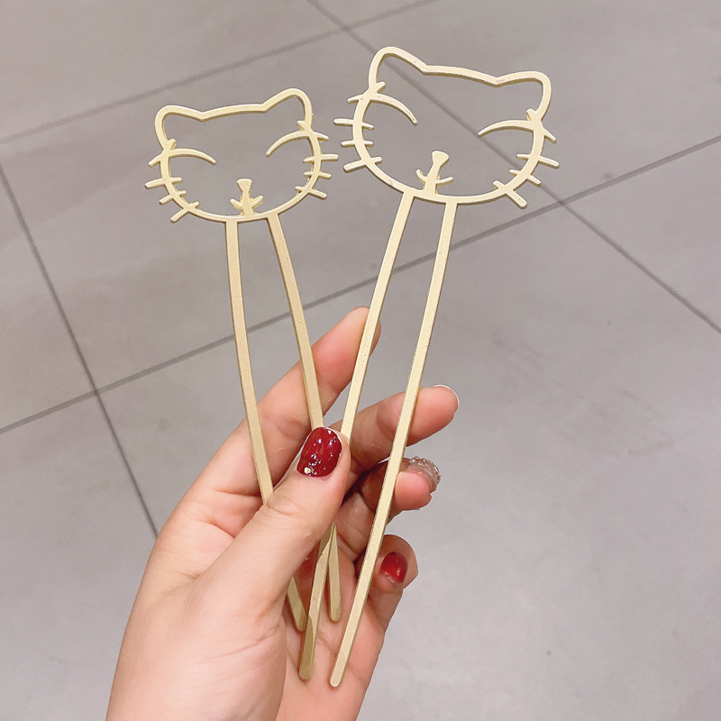 Updo Hairpin Simple Modern Korean Graceful Online Influencer AllMatch Hair Plug Hair Claw Hairpin Hair Clip Headdress