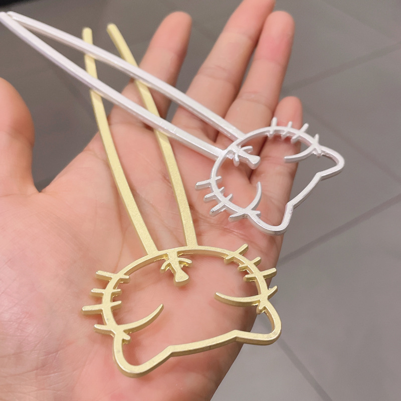 Updo Hairpin Simple Modern Korean Graceful Online Influencer AllMatch Hair Plug Hair Claw Hairpin Hair Clip Headdress