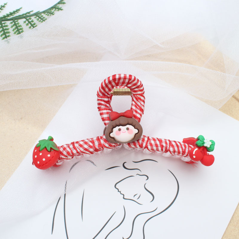 Christmas Barrettes StellaLou Grip Plush Hairpin Female Barrettes Autumn and Winter Updo Hair Clip Hair Claw Headdress South Korea