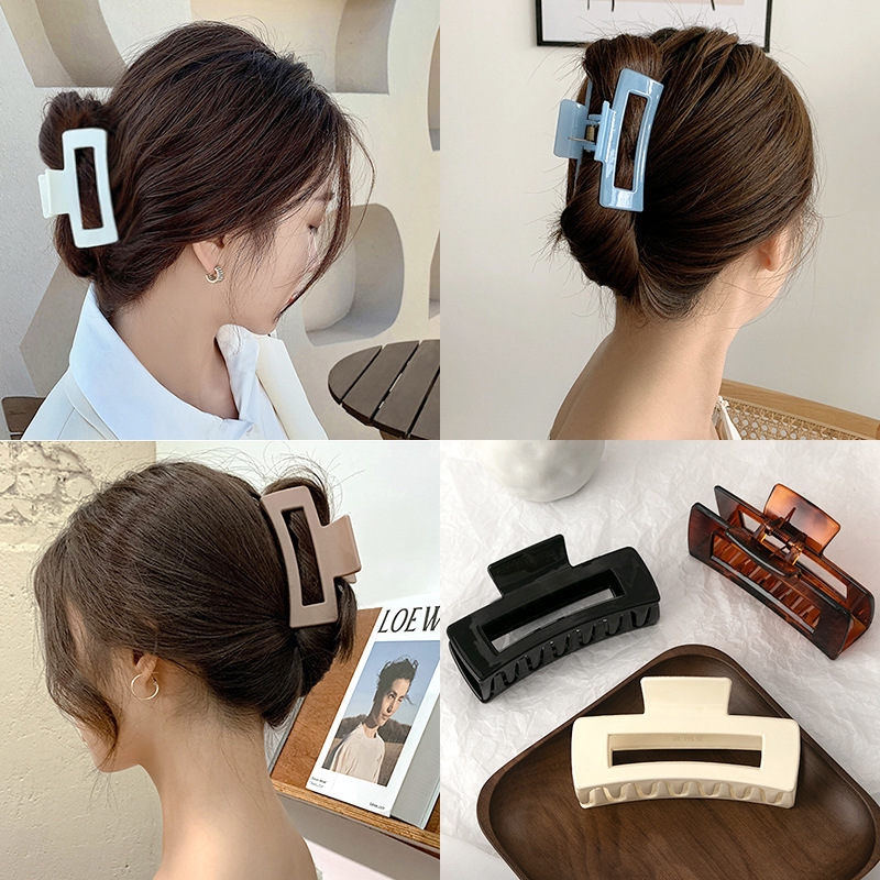 Women&#039;s Headdress Hair Volume More than Hair Claw Shark Clip Metal Hair Clip Jaw Clip Large Hairpin Pearl Hairpin