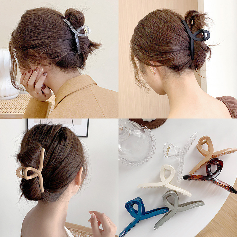 Women&#039;s Headdress Hair Volume More than Hair Claw Shark Clip Metal Hair Clip Jaw Clip Large Hairpin Pearl Hairpin