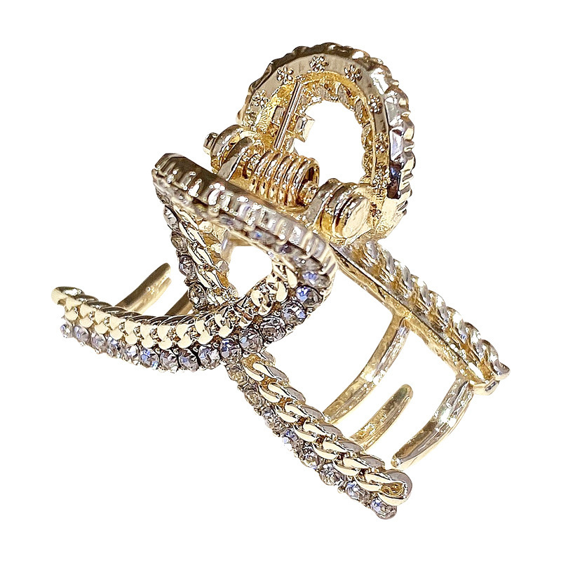  Clip Alloy Rhinestone Mini Hair Claw Korean Western Style All-Matching Fashion Shark Small Jaw Clip Alloy Hairpin