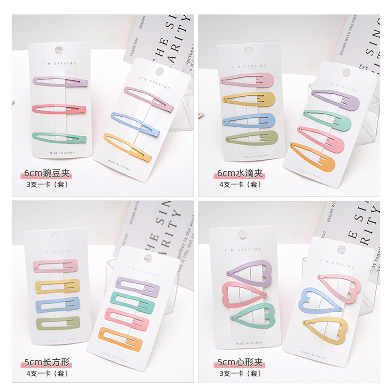 Korean Ins Sweet BB Clip Hairpin Hair Accessories Morandi Simple Barrettes BB Hairpin