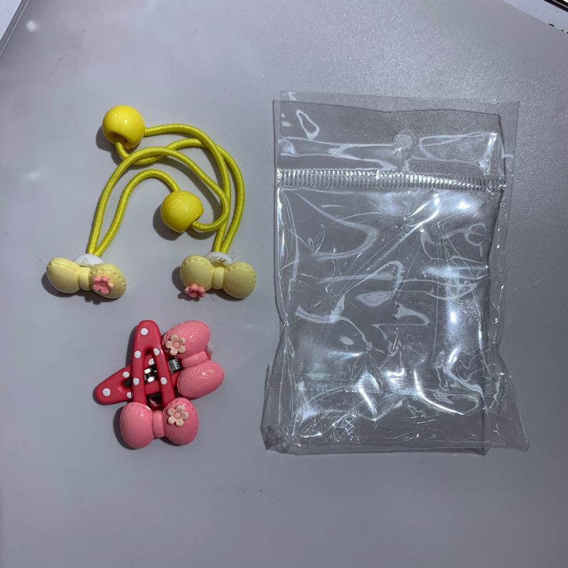 Children&#039;s Net Red Barrettes Korean Girl&#039;s Broken Hair BB Hairpin Cute Baby Clip Hair Accessories Little Girl Rubber Bands Set