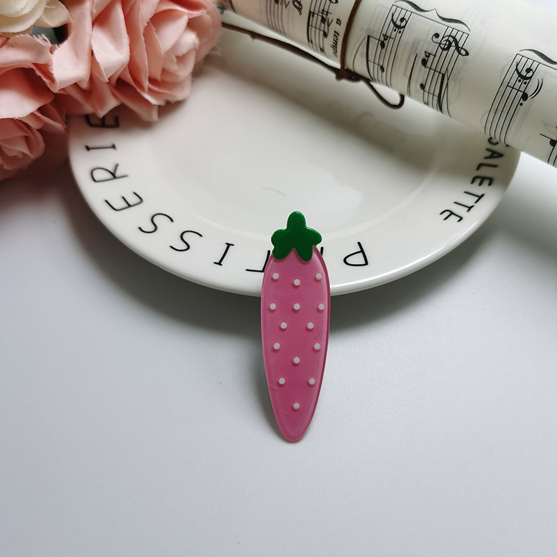 Korean Style Internet Hot Cartoon Children&#039;s Fruits and Vegetables BB Hairpin Bang Clip Fresh Side Clip Women&#039;s Hair Accessories