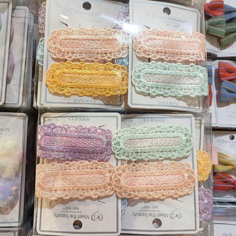 Korean Cartoon BB Hairpin Bow Combination Cartoon Flower Online Influencer Cute Tie Hair Parent-Child Hairpin Wholesale