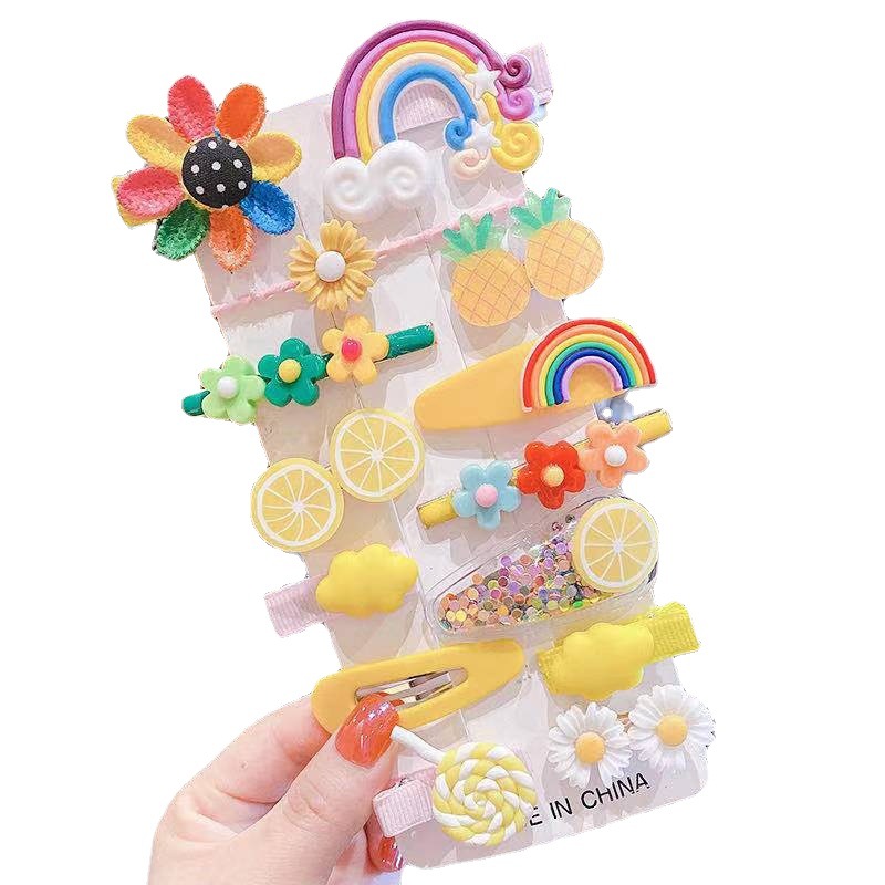 Children&#039;s Online Red Cartoon Barrettes Korean Princess Headdress Girl&#039;s Little Girl&#039;s Broken Hair BB Hairpin Cute Baby Hair Accessories