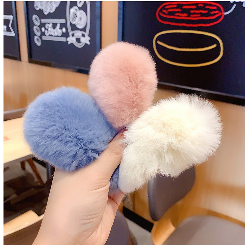  Side Clip Korean Simple Plush Barrettes Girl Internet Celebrity BB Clip Hairpin Bang Clip Headdress Top Clip BB Hairpin