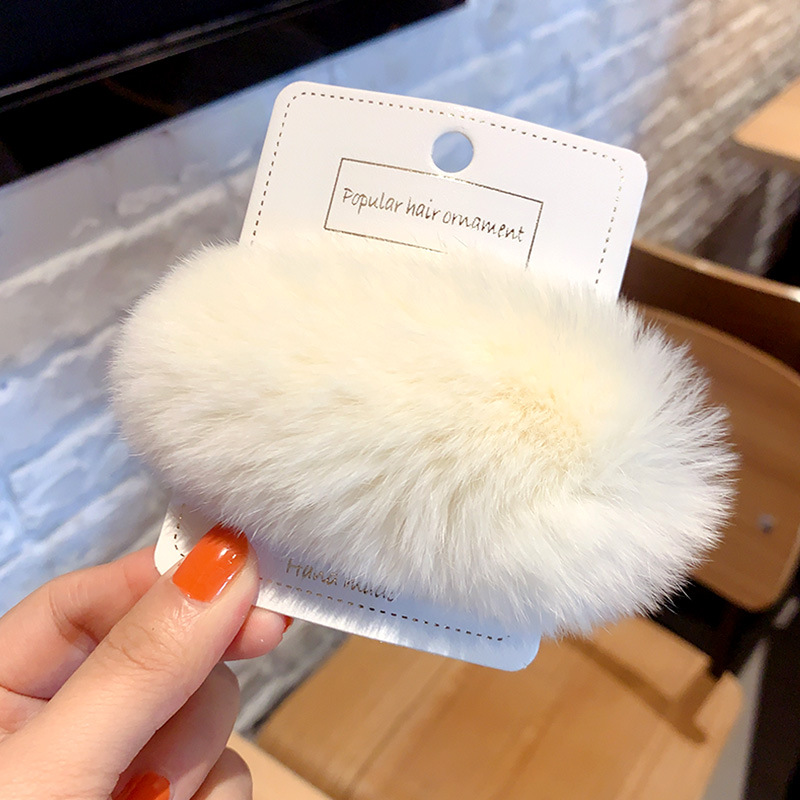  Side Clip Korean Simple Plush Barrettes Girl Internet Celebrity BB Clip Hairpin Bang Clip Headdress Top Clip BB Hairpin