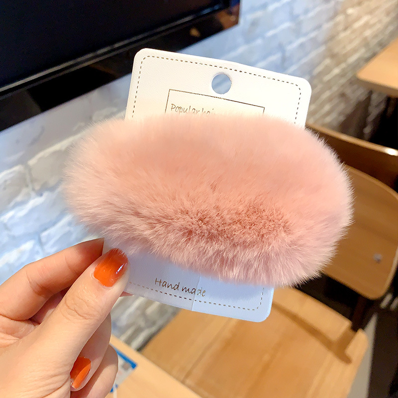  Side Clip Korean Simple Plush Barrettes Girl Internet Celebrity BB Clip Hairpin Bang Clip Headdress Top Clip BB Hairpin