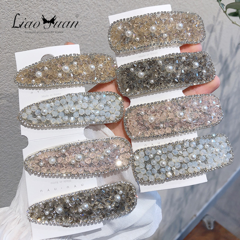 Barrettes Female Korean Girl Barrettes Headdress Japanese Style Mild Luxury Hair Clip Simple Sweet BB Hairpin