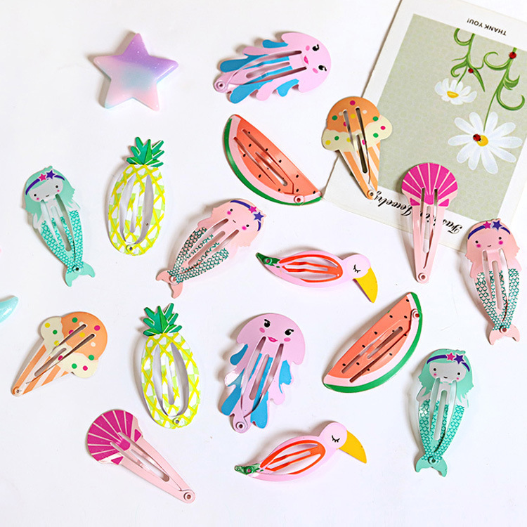 Child hairpin child hair ornament baby hairpin princess baby BB hairpin edge candy color