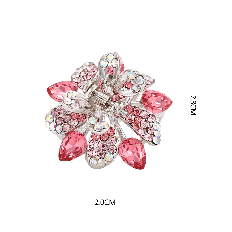  Hairpin Alloy Diamond Medium Size Hair Claw Exquisite Sweet Bang Clip Fashion Side Clip Factory Wholesale Alloy Hairpin