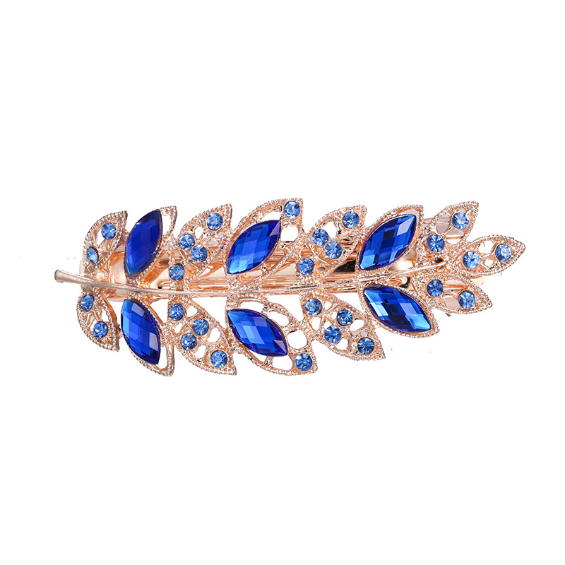  Top Clip Rhinestone Spring Clip Crystal Ponytail Clip Back Head Headwear Updo Hair Accessories Diamond Hairpin