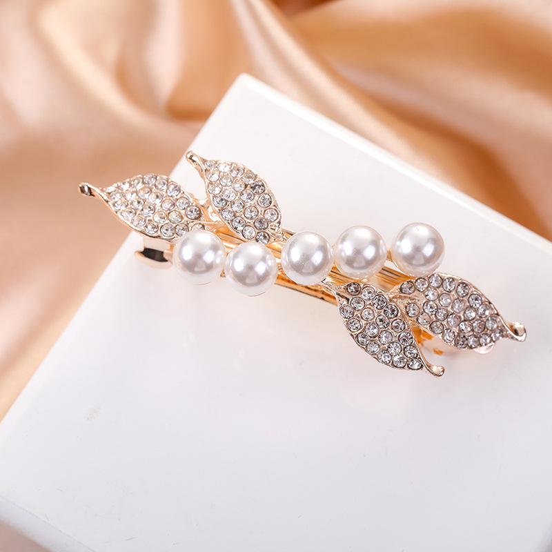  Top Clip Rhinestone Spring Clip Crystal Ponytail Clip Back Head Headwear Updo Hair Accessories Diamond Hairpin