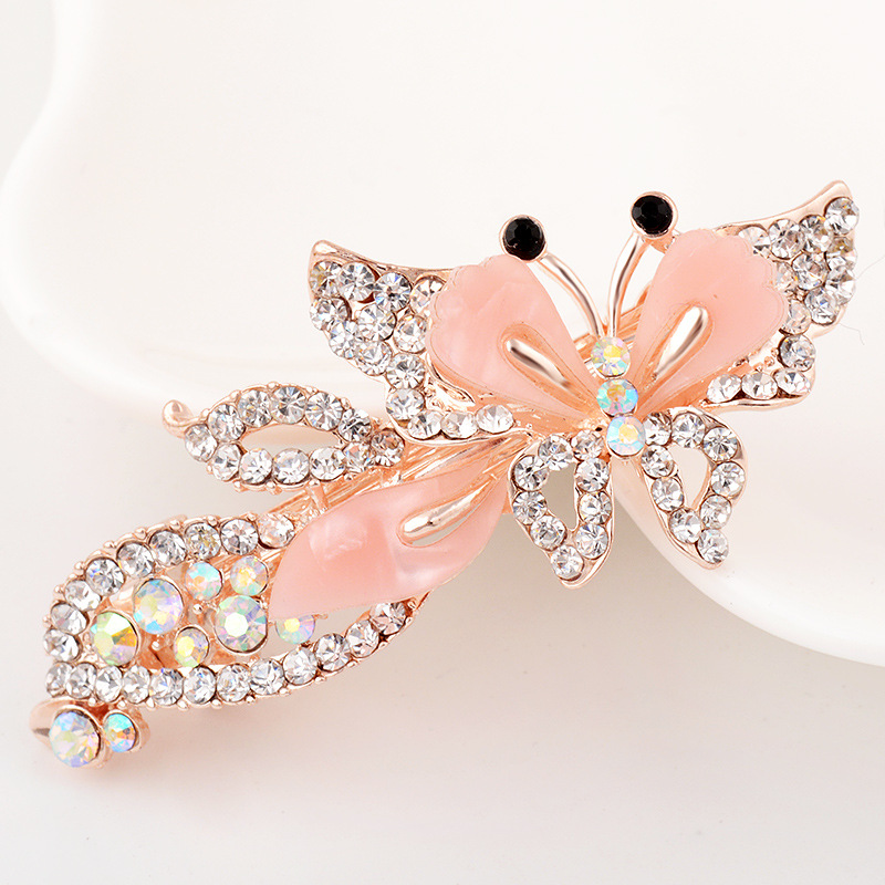 Accessories Fashion Korean Barrettes Bow Rhinestone Headdress Factory Multi-Color Head Clip Wholesale Diamond Hairpin