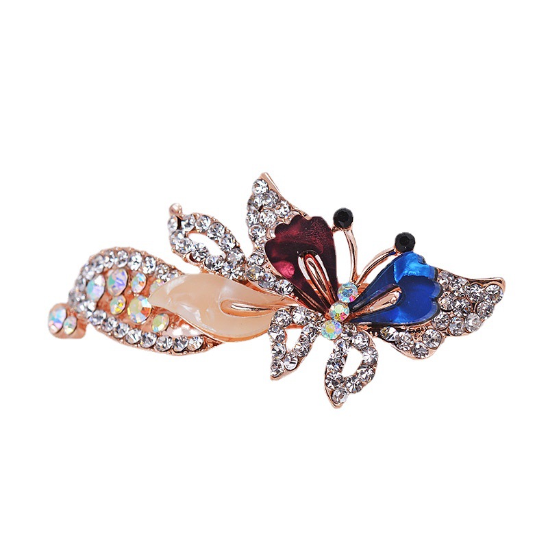 Accessories Fashion Korean Barrettes Bow Rhinestone Headdress Factory Multi-Color Head Clip Wholesale Diamond Hairpin