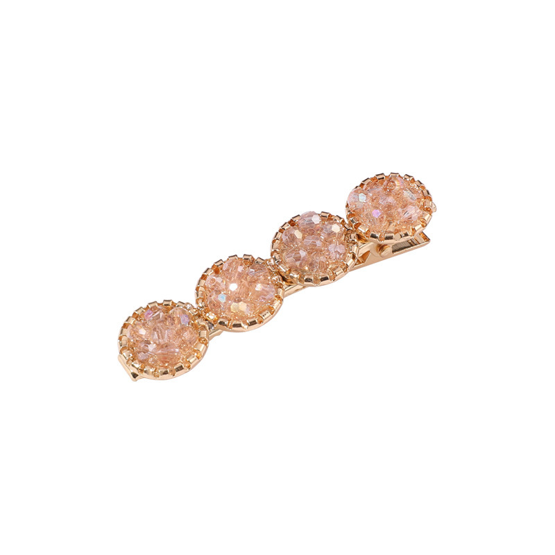 Side Clip Ins Rhinestone Super Flash Word Clip Colorful Xuan Ya Temperament Duckbilled Hair Accessories Diamond Hairpin