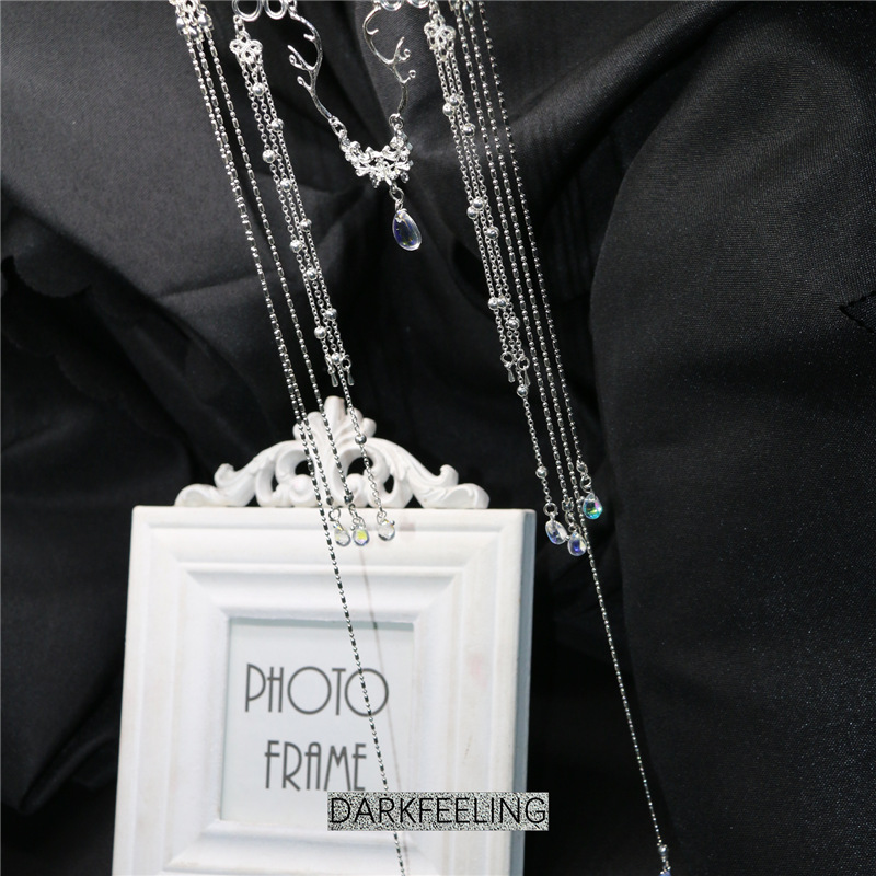 Handmade Water Drop Tassel Hairpin Face Curtain Forehead Ornament Forehead Diamond Hanfu Antique Hair Accessories