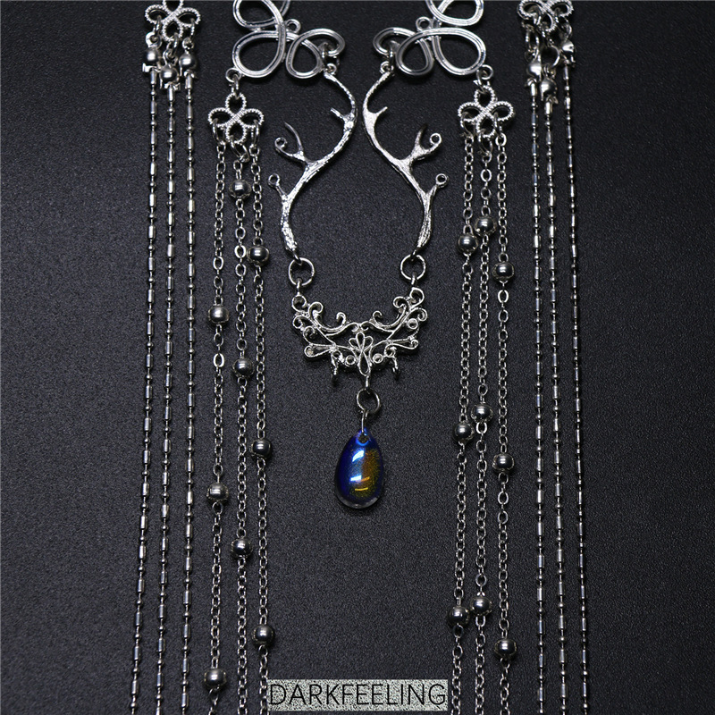 Handmade Water Drop Tassel Hairpin Face Curtain Forehead Ornament Forehead Diamond Hanfu Antique Hair Accessories