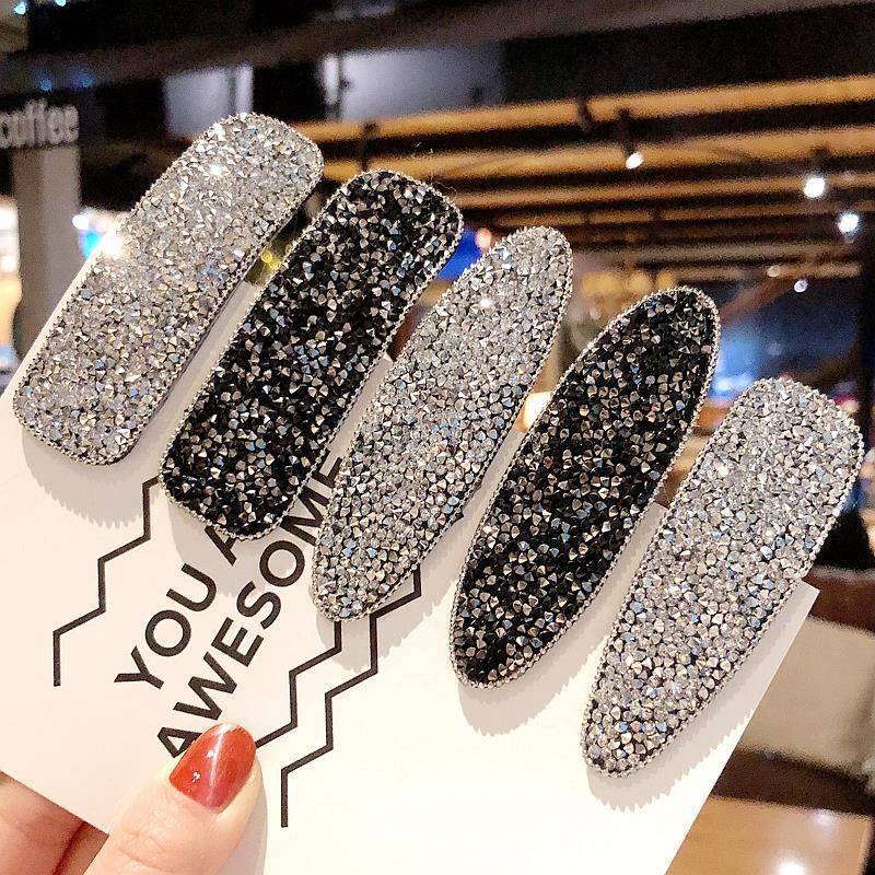 Same Style Korean Internet Celebrity Sequin Rhinestones Bang Clip BB Clip Geometric Hairpin Wholesale Diamond Hairpin