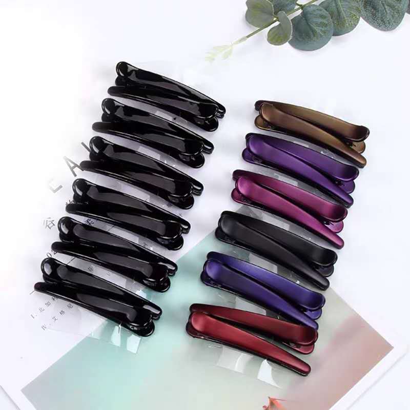 Iron-Free Plastic College Entrance Examination Passed Security Check Hairpin Acrylic Plastic Hair Clip Bar Shaped Clip Hairpin Multicolor Non-Magnetic Hairpin