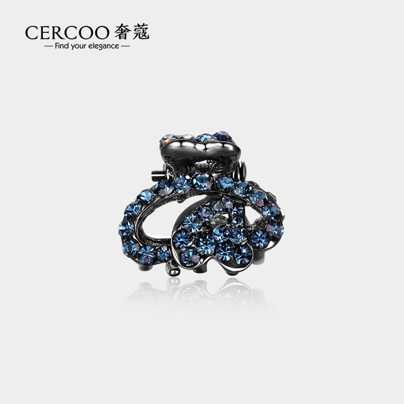 Mini Small Sized Grip Rhinestone Acrylic Barrettes Korean Grip Clip Headwear Female with Diamond Acrylic Hairpin