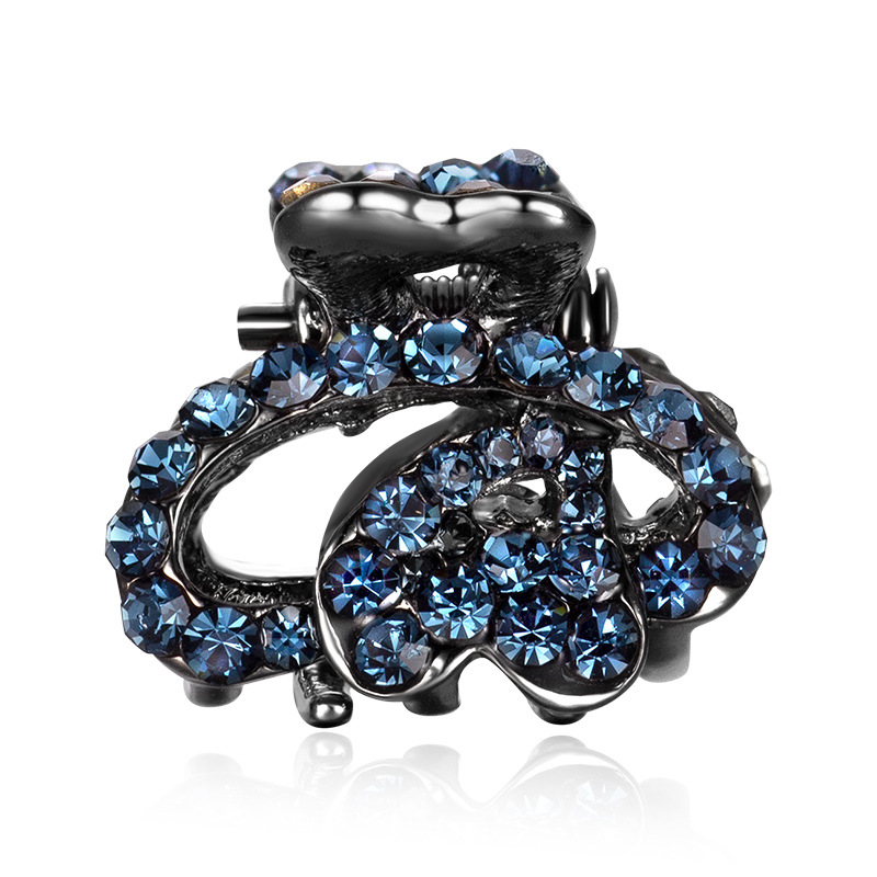 Mini Small Sized Grip Rhinestone Acrylic Barrettes Korean Grip Clip Headwear Female with Diamond Acrylic Hairpin